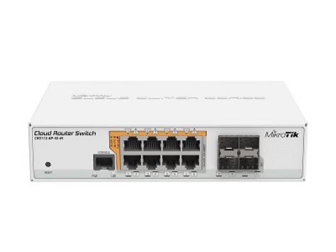 [NW000MIK27] Mikrotik Switch CRS112-8P-4S con PoE+ y 4 Puertos SFP