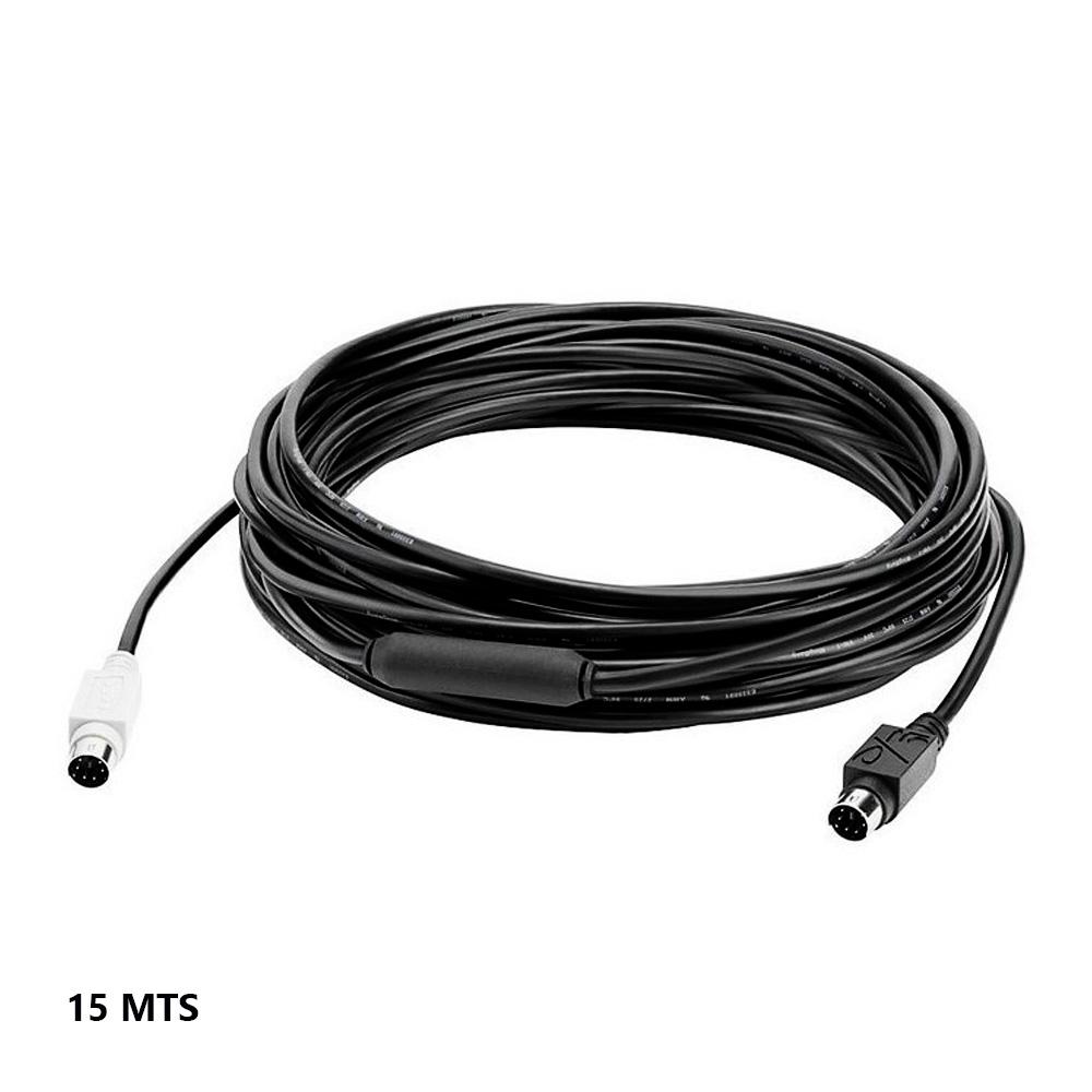 [939-001490] Cable LOGITECH De Extensión De 15 Metros Para Group COLOR Negro
