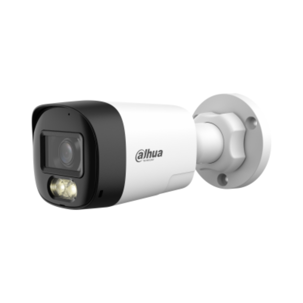 [DH-HAC-HFW1500RLN-IL-T-2.8MM] Cámara Bullet Full Color de 5 Megapixeles/ Audio 2 vías/ Iluminador Dual Inteligente Mediante IR y Luz Calida/ Leds para 20 Metros/ DNR Para Reducción de Ruido