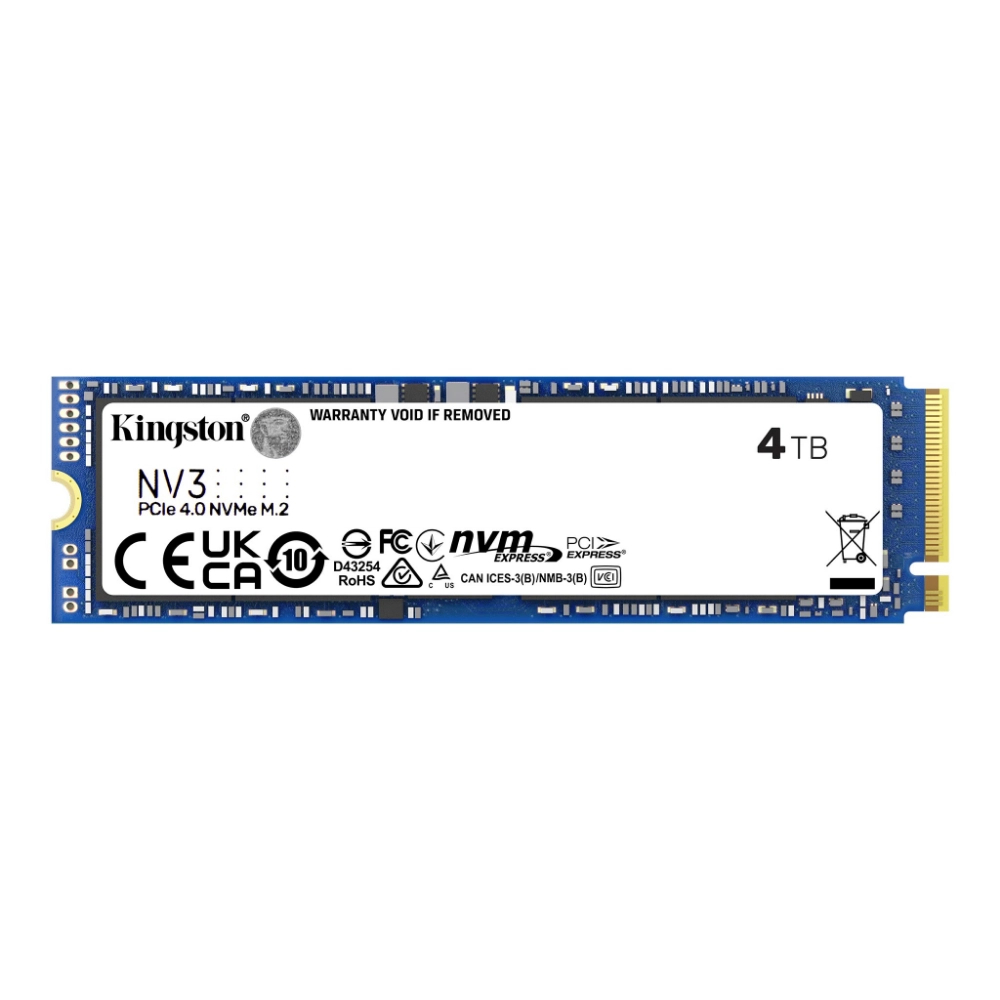 [SNV3S/4000G] Kingston Unidad de Estado Sólido NV3 4000GB M.2 2280 Rápida