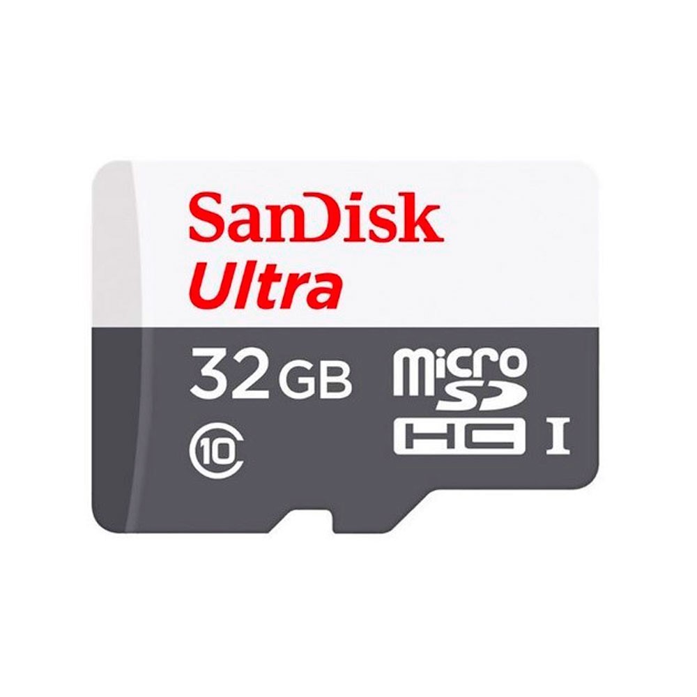 [SDSQUNR-032G-GN3MA] SanDisk Tarjeta de Memoria Micro SD Ultra 32GB UHS-I Grises