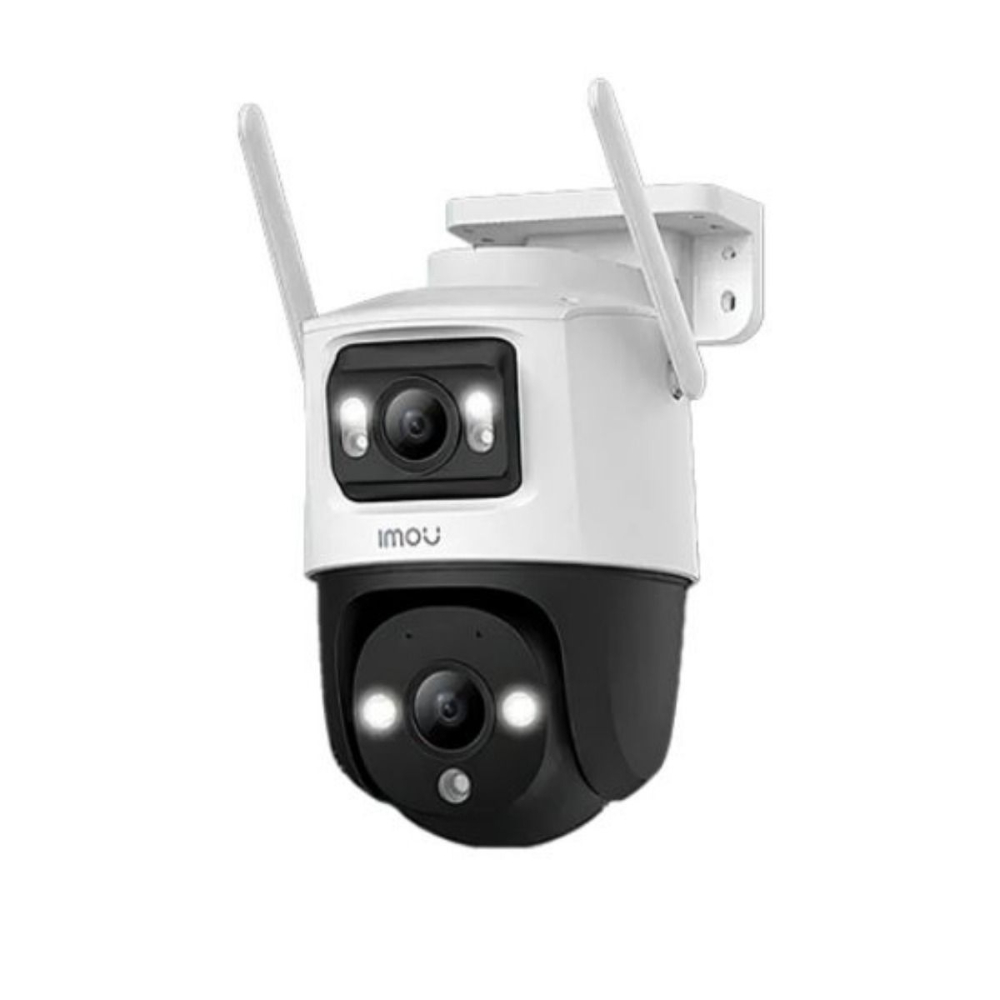 [IPC-S7XEN-10M0WED-3.6MM] Camara Cruiser Dual 2 WiFi IP/PT 10MP (5MP Lente Fijo/5MP Lente PT) Full Color, Compresion 265/H.264, IP66, MicroSD Hasta 512GB, Audio 2 Vías, Advertencia Roja-