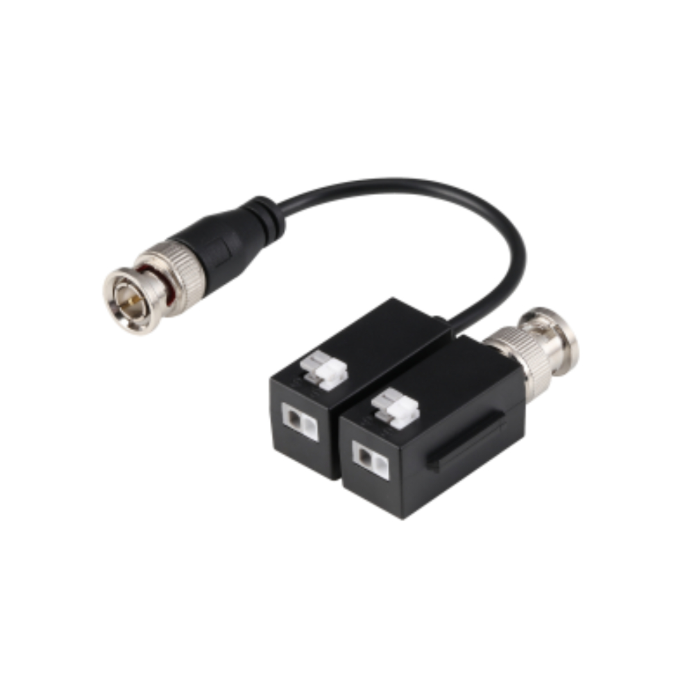 Video Balun pasivos 4K que transmiten video de hasta 8MP a 200 metros. Compatibles con resoluciones 720P, 1080P, 4MP, 5MP y 4K en formatos HDCVI, TVI, AHD y CVB