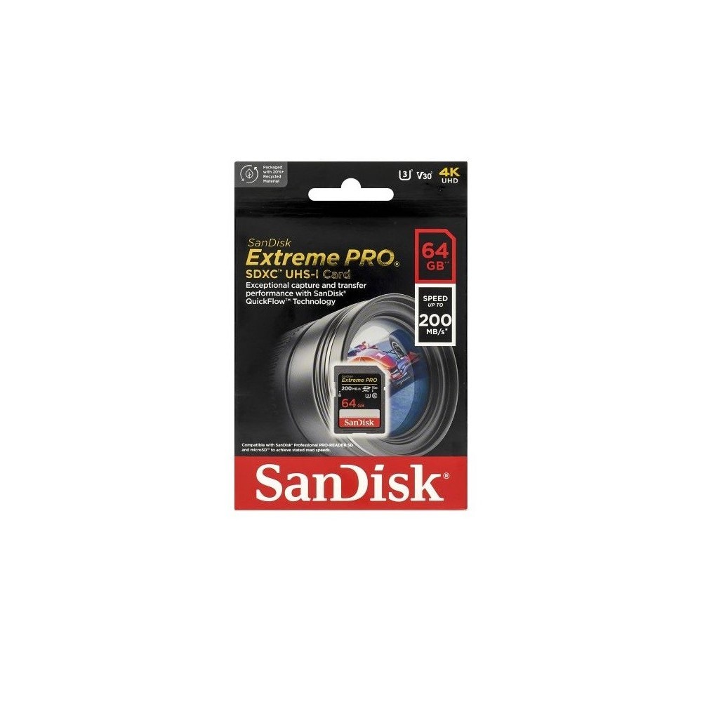 [SDSDXXU-064G-GN4IN] SanDisk Tarjeta De Memoria SD Extreme PRO 64GB 200MBps