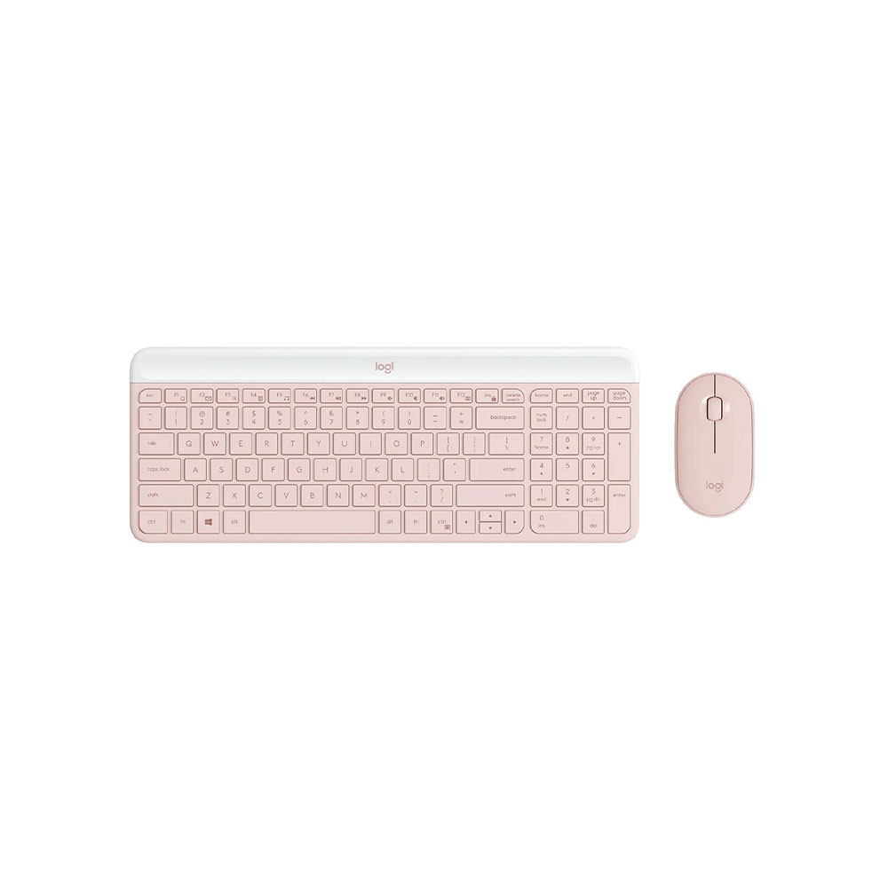 [920-011312] Logitech Combo Teclado y Mouse MK470 Inalámbricos Rosas