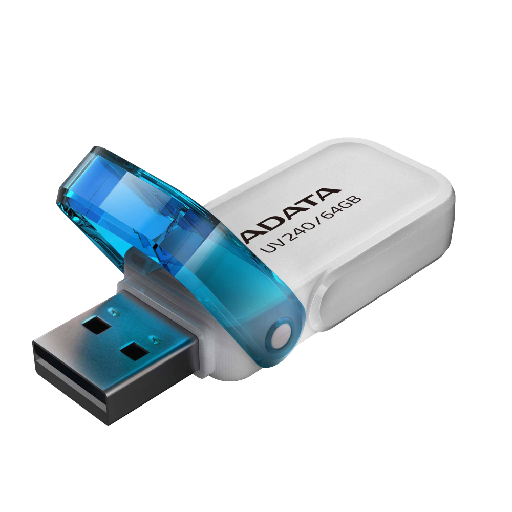 [AUV240-64G-RWH] Memoria USB 2.0 UV240 Color Blanco Azul