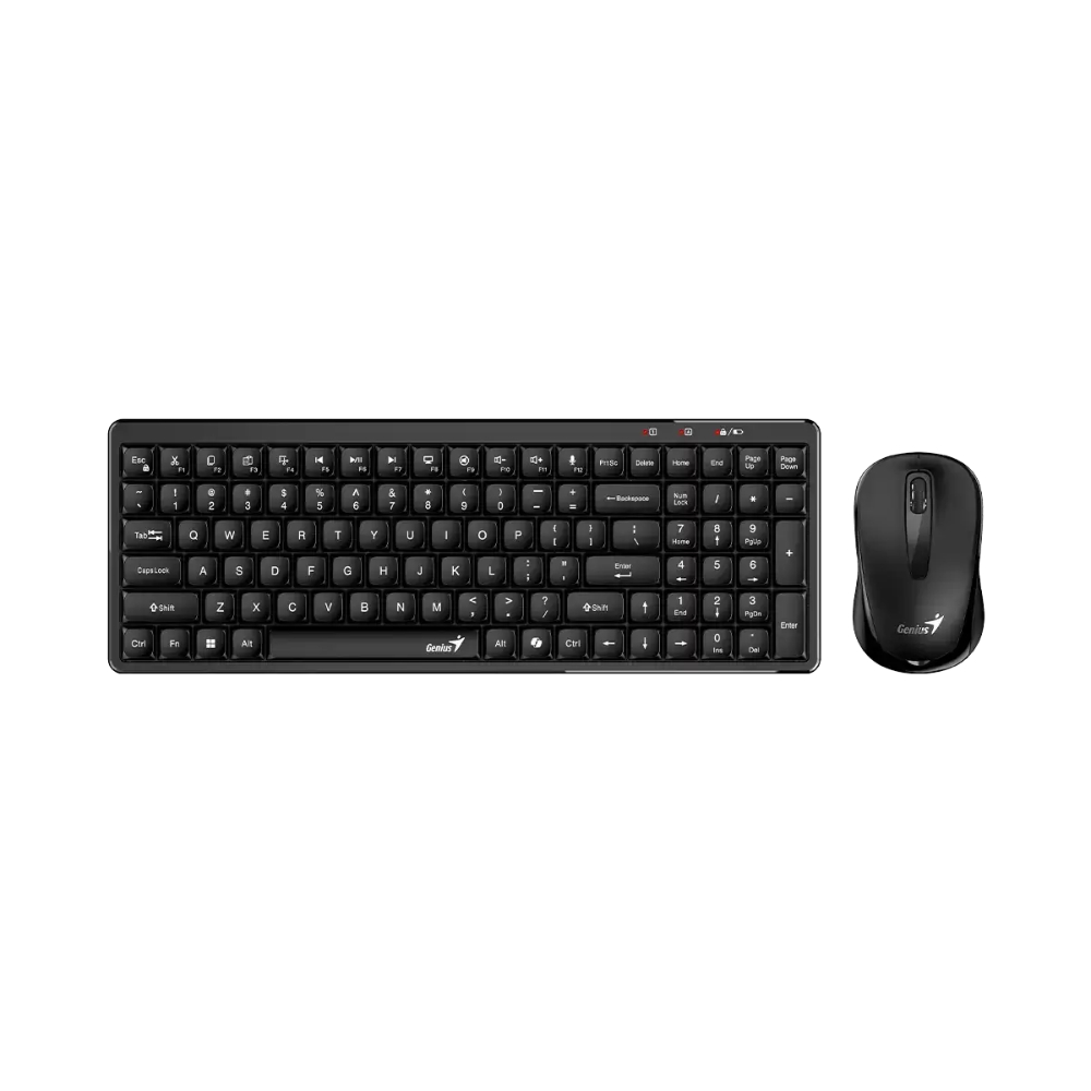 Genius Combo Teclado y Mouse Luxemate Q8100 Inalámbricos Negros