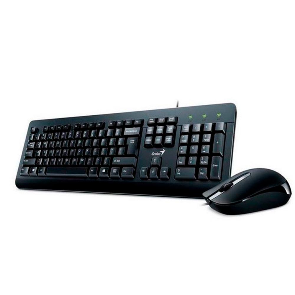 [31330001414] Genius Combo Teclado y Mouse KM-160 Alámbricos Negros