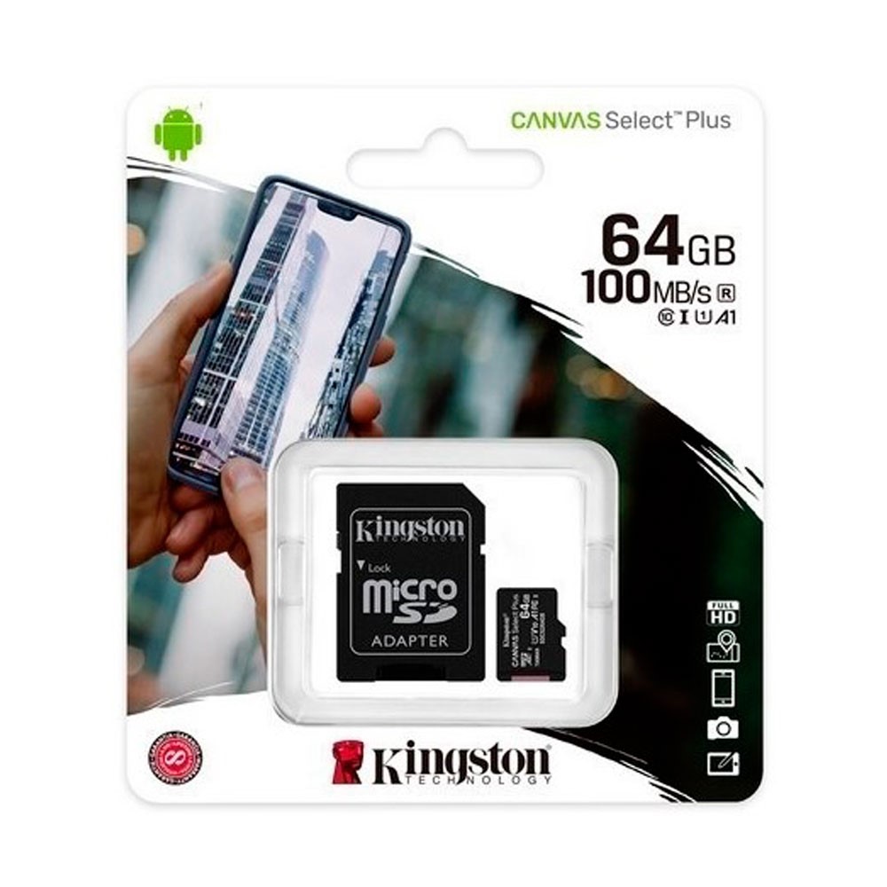 [SDCS2/64GB] Kingston Tarjeta De Memoria Micro SD Canvas Select Plus 64GB Clase 10