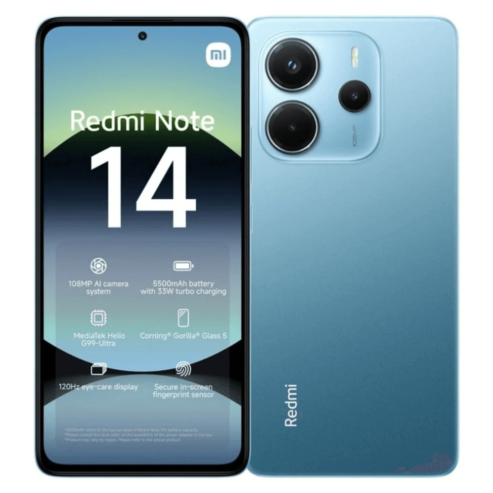 [24117RN76L-8+256GB-Azul Oceano] Xiaomi Celular Redmi Note 14 8GB RAM 256GB Azul Oceánico