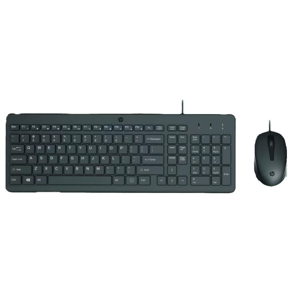 [240J7AA#ABM] HP Combo Teclado y Mouse Alámbricos 150 Negros