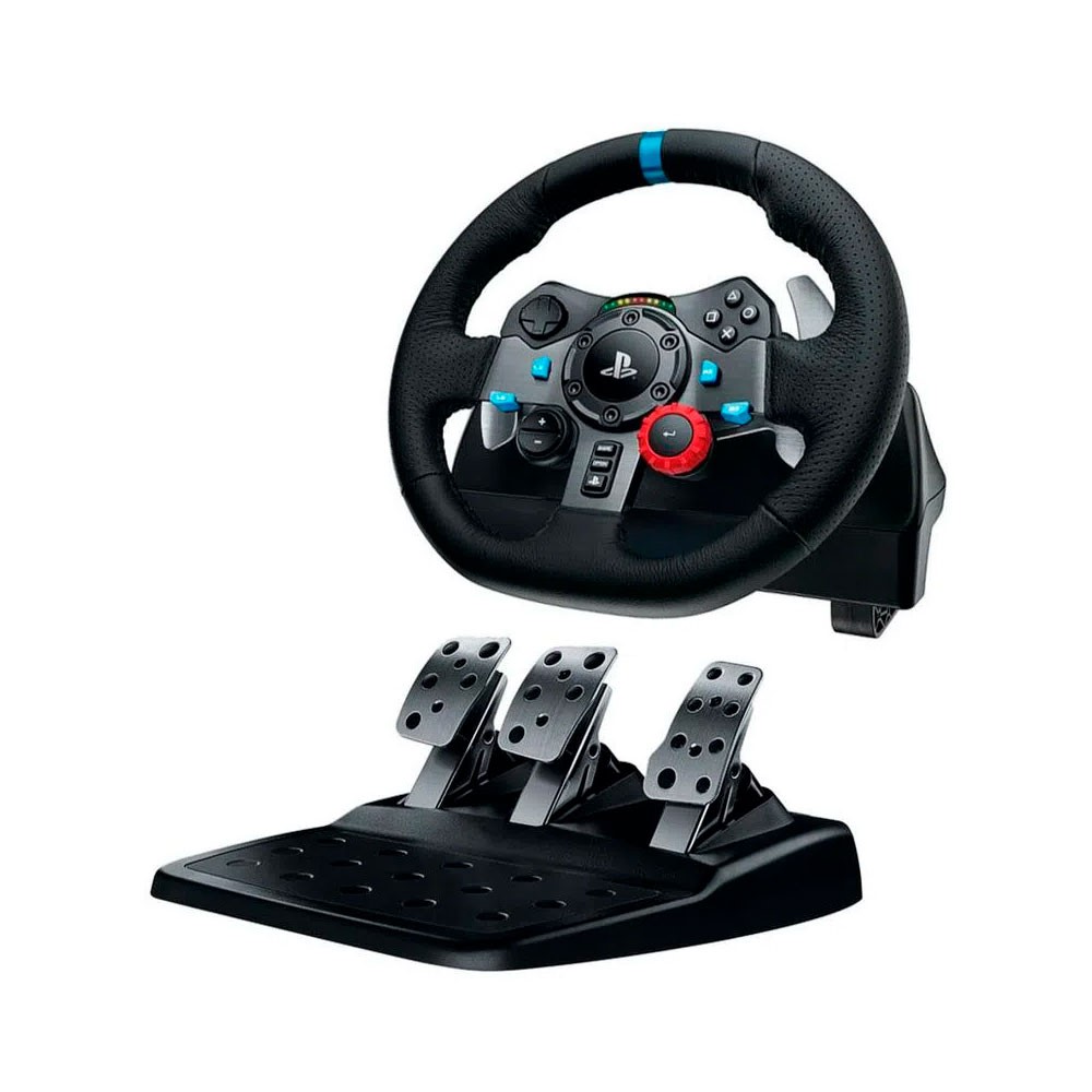 TIMON G29 Logitech Gaming Español Timón de Carreras Con Pedales USB Ingles Compatible PlayStation 3/PlayStation 4/PC USB Garantía 2Años-NEGRO