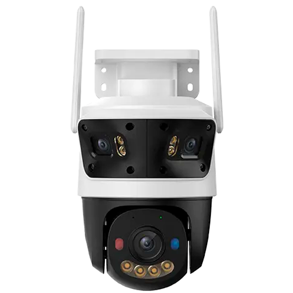 [IPC-S7UN-11M0WED-3.6MM] Camara IP/PT 11MP Cruiser Triple (2 Lentes Fijos 3MP 3.6MM/1 Lente PT 5MP 6MM) Smart Color/Track Wi-Fi 6 Luces De Advertencia/IP66,Micro SD Hasta 1024GB. Audi E