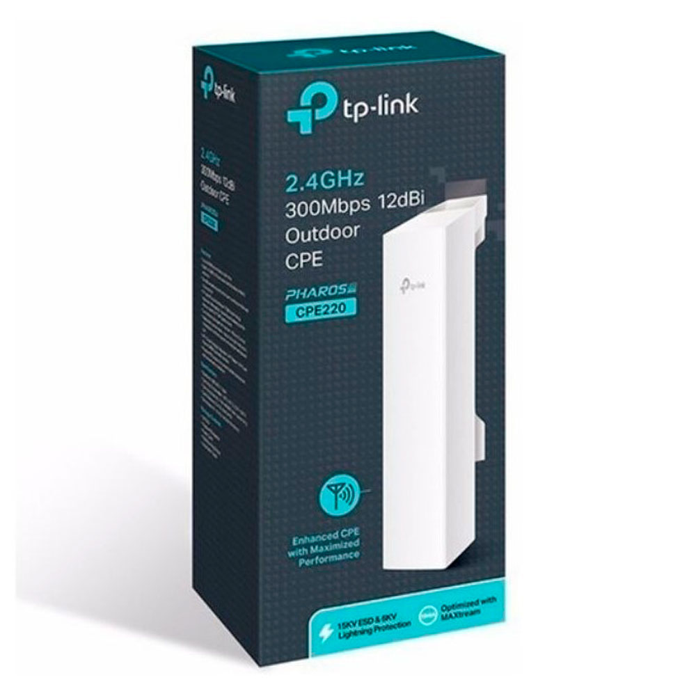 [CPE220] Access Point TPLINK Exterior de 2.4 GHz 300 Mbps 12 dBi.