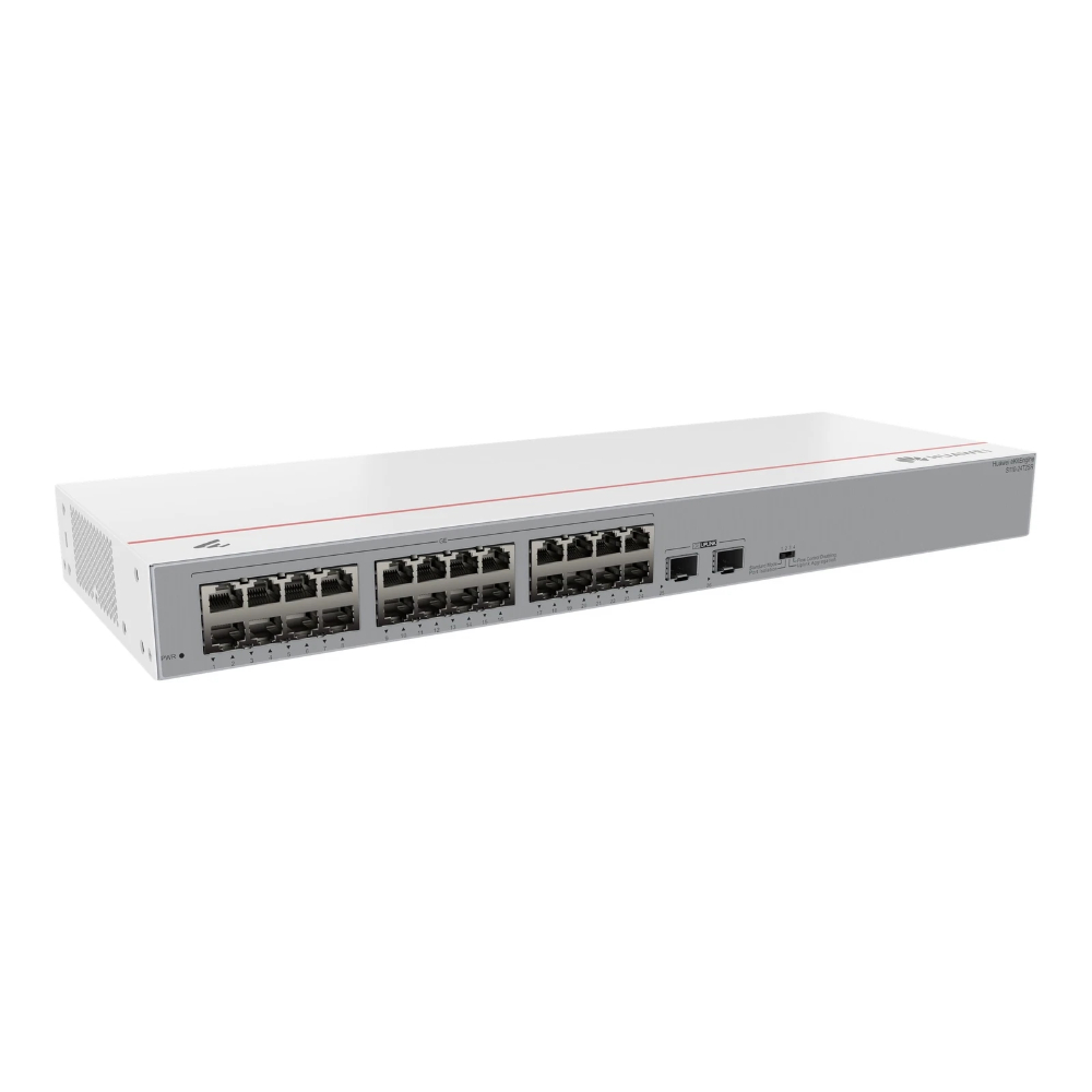 [98012196] Switch HUAWEI No administable 24 puertos No PoE S110-24T2SR (24*10/100/1000BASE-T ports, 2*GE SFP ports, AC power)