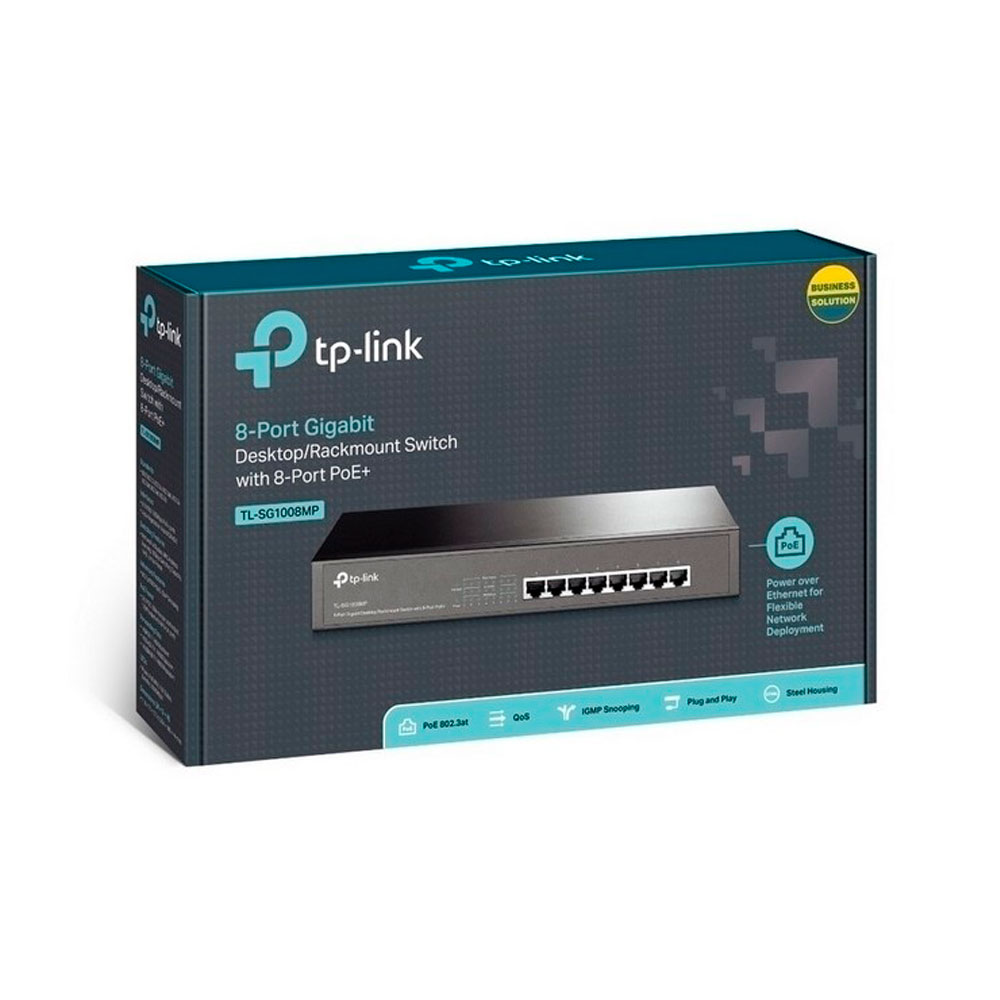 [TL-SG1008MP] TP-Link Switch POE 8 Puertos Gigabit