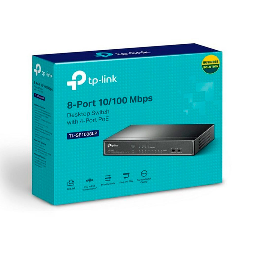 TP-Link Switch de Escritorio TL-SF1008P 8 Puertos PoE No Administrable