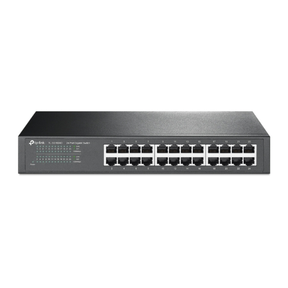 [TL-SG1024D] Switch TPLINK Gigabit 24 Puertos 10/100/1000 Montaje En Escritorio / Rack