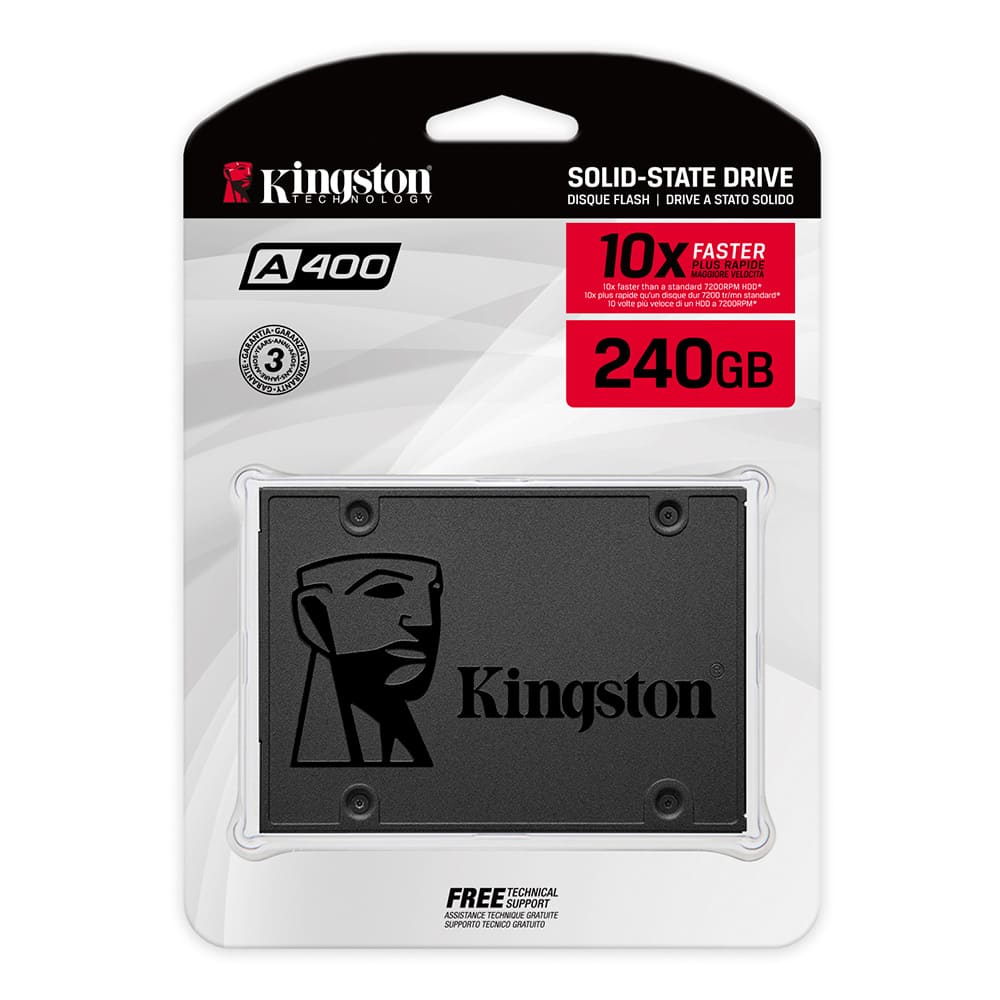 [SA400S37/240G] Unidad De Estado Sólido SSD KINGSTON A400 240GB 2.5 COLOR Negro
