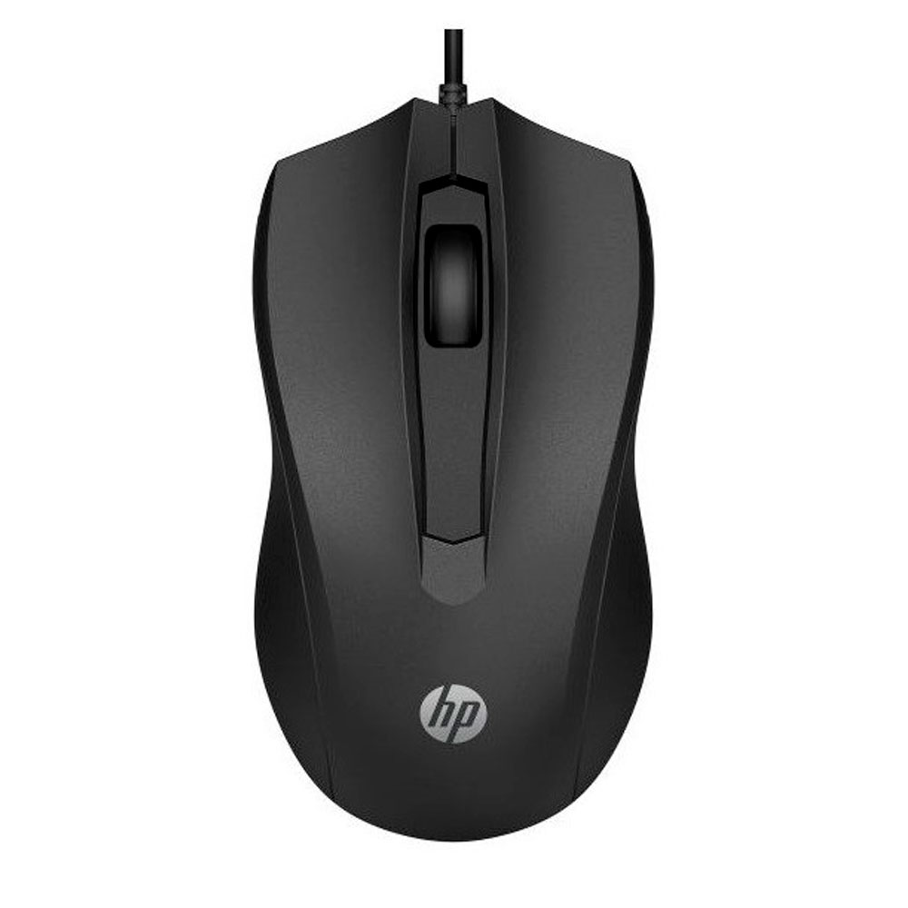 HP Mouse Alámbrico 150 Óptico Ergonómico Negro