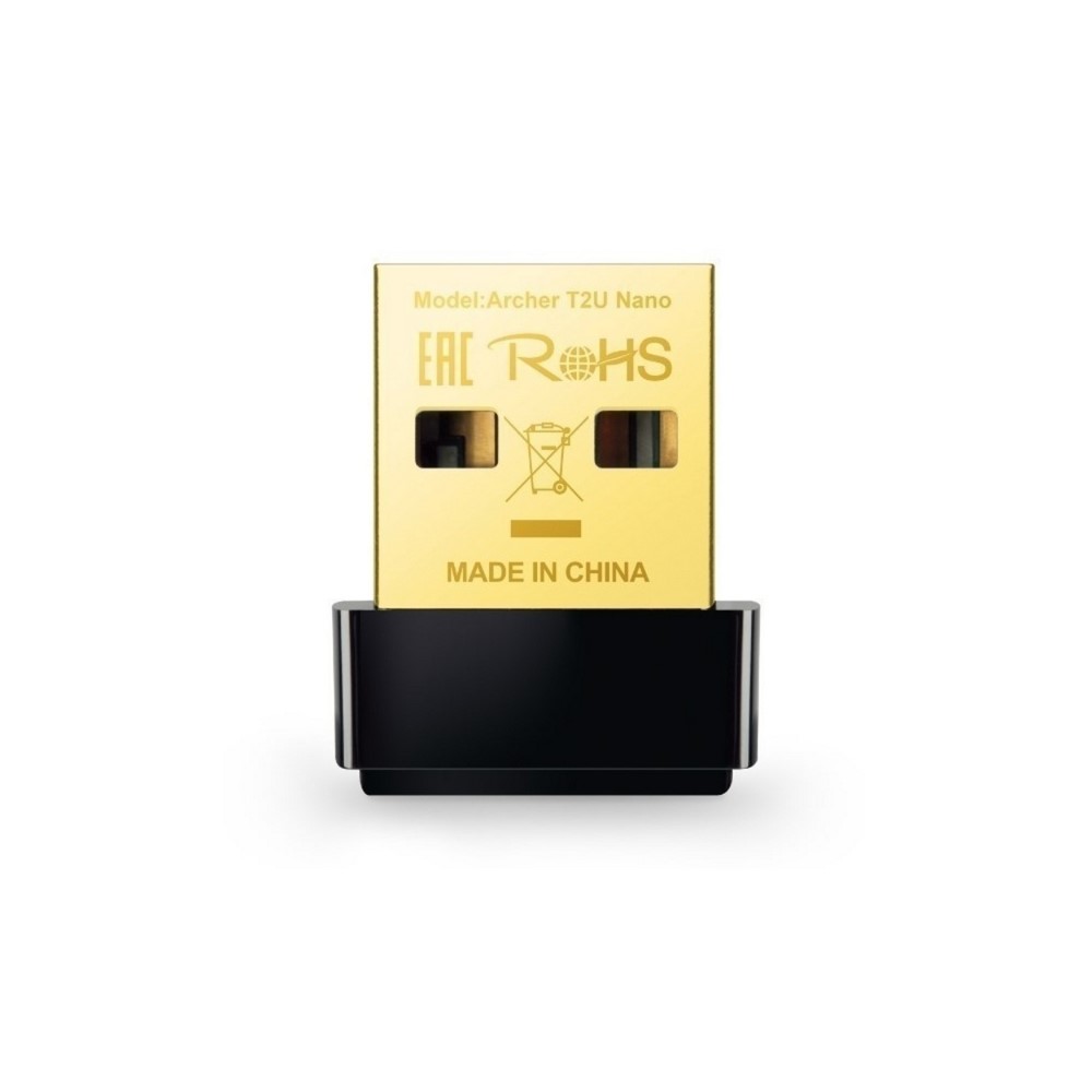 [Archer T2U Nano] TP-Link Adaptador WiFi AC600 Doble Banda Inalámbrico Negro