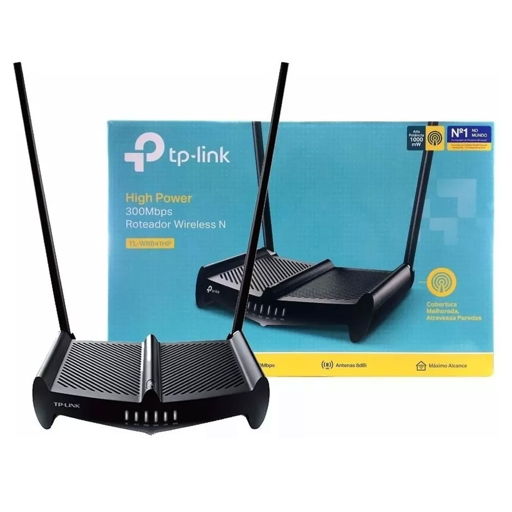 [TL-WR841HP] Router TPLINK Inalámbrico de Alta Potencia 300Mbps COLOR Negro