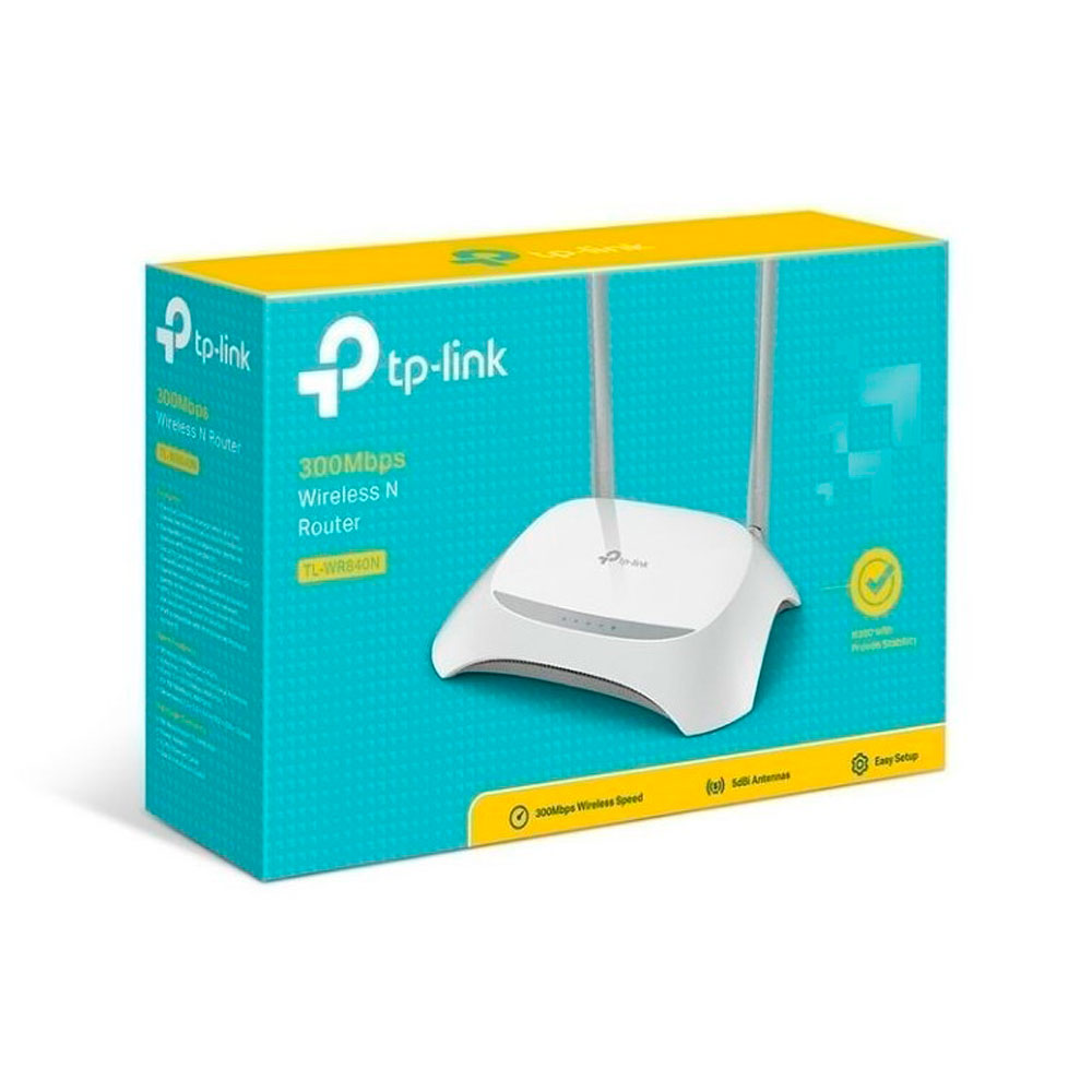 [TL-WR840N] TP-Link Router Inalámbrico 300Mbps 2 Antenas Externas Blancos