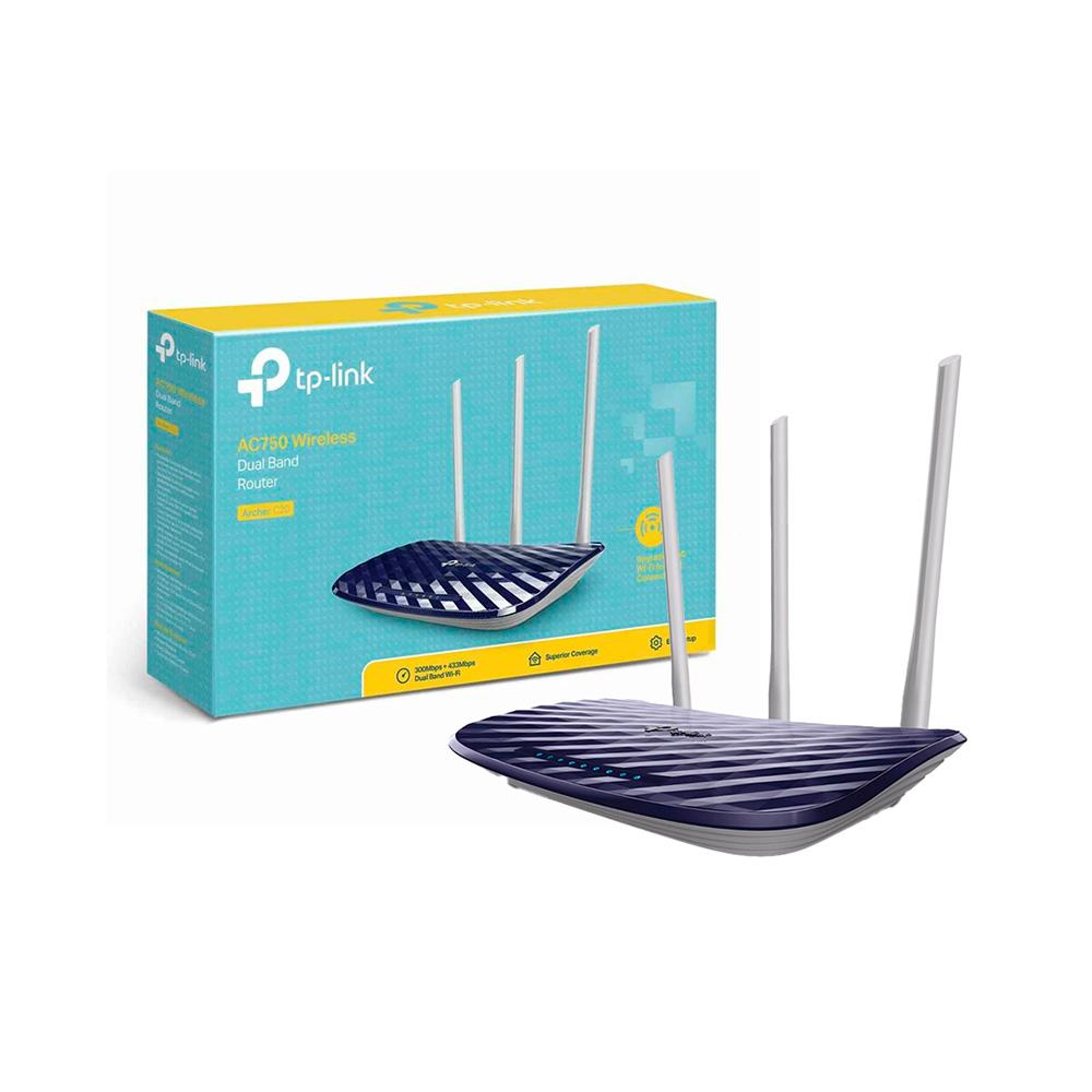 [ARCHER C20] Router TPLINK Inalámbrico Doble Banda Ac750 Dual Band 3 Antenas Externas COLOR Gris Oscuro