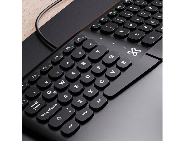 Klip Xtreme Teclado KBK-260S Alámbrico Diseño Ergonómico Negro