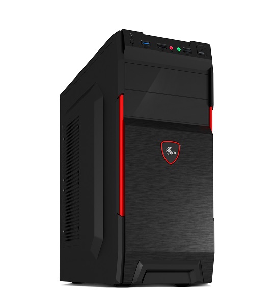 [CS513XTK11] Xtech Chasis XTQ-214 ATX 600W Negro y Rojo