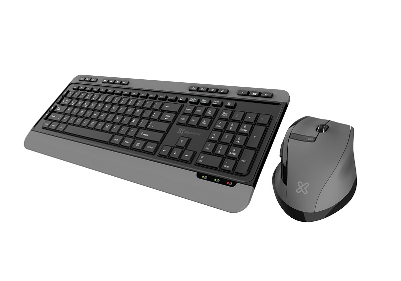 [ID211KLX28] Klip Xtreme Combo Teclado y Mouse KBK-520 Inalámbricos Grises