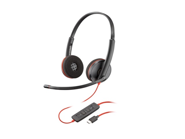 [100018609] Poly Audífonos Blackwire 3220 Estéreo USB-C Alámbricos Negros