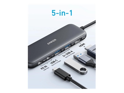 [AN000ANK01] Anker Hub USB-C 5 en 1 con Expansión Multipuerto
