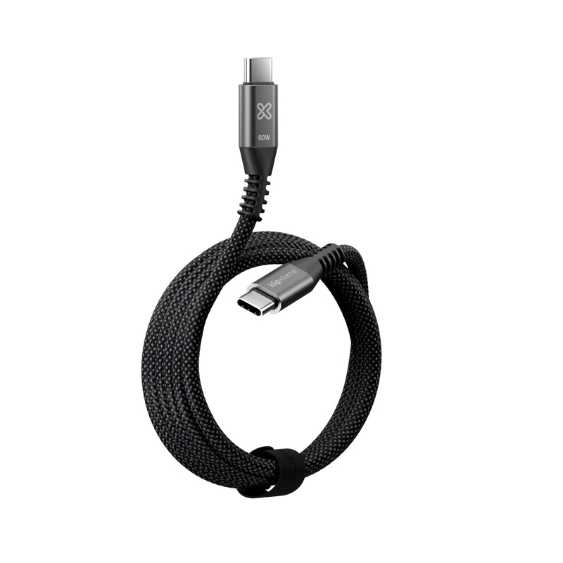 Klip Xtreme Cable USB 24 Pin 3 m 60W Trenzado Negro