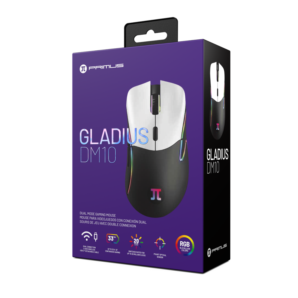 [ID011PGL14] Primus Gaming Mouse Inalámbrico 2.4 GHz Rendidor y Cómodo