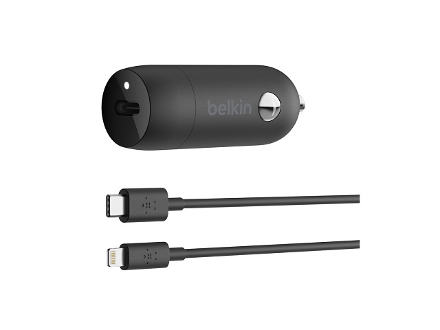 [AC406BLK28] Belkin Adaptador de Corriente para Coche 20W 3.6A PD
