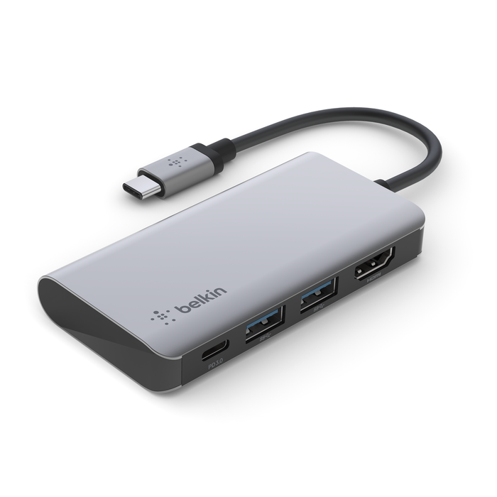 [AB100BLK56] Belkin Hub Adaptador Multipuertos CONNECT 4 USB-C y HDMI Compacto