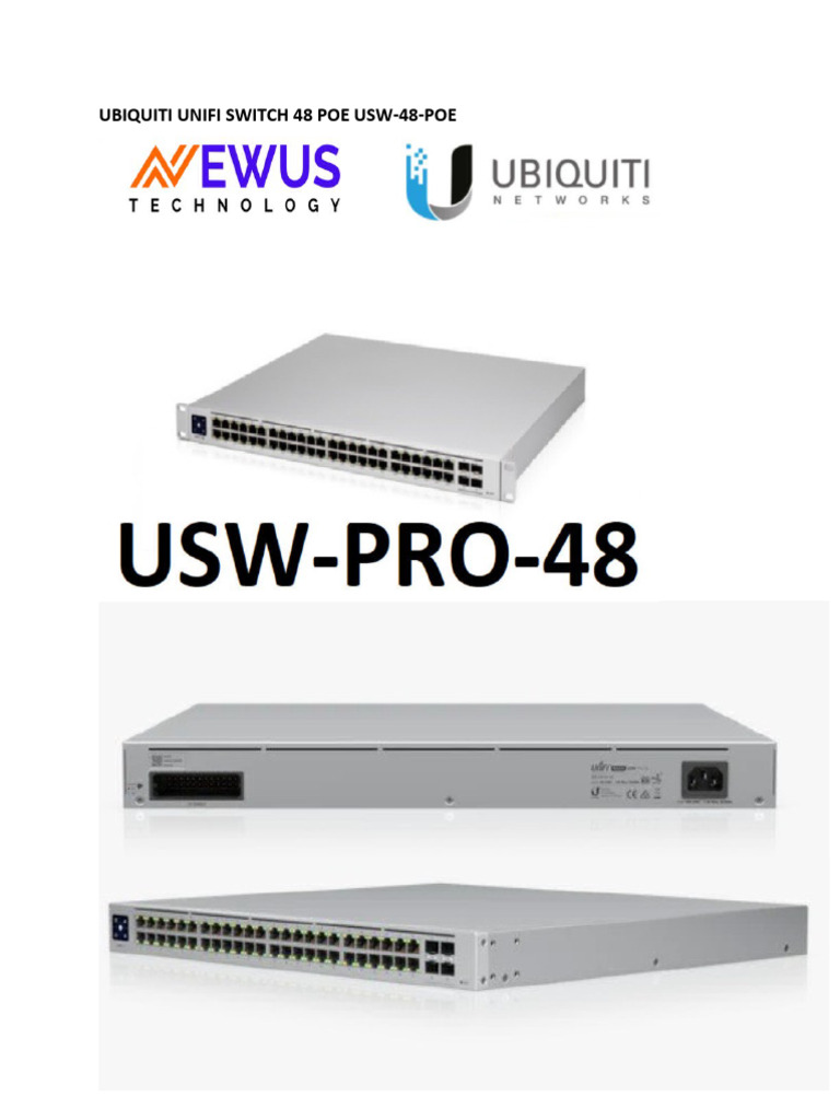 [ES600UBQ41] Ubiquiti Conmutador USW-48 PoE Gestionado