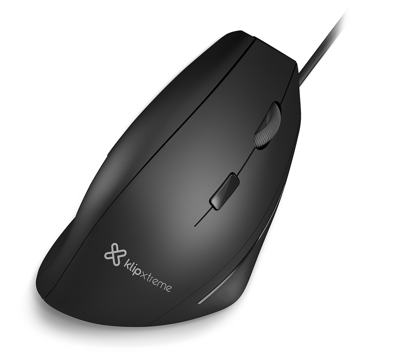 [ID011KLX15] Klip Xtreme Mouse KMO-505 Alámbrico Ultra Ergonómico Negro